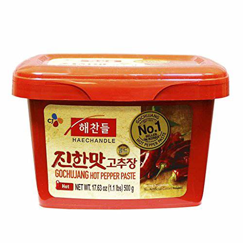 CJ Haechandle Gochujang Hot Pepper Paste (Haechandle -Hot (진한맛), 1 Pack)