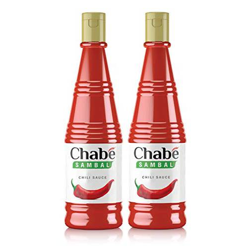 Chabé Sambal Chili Sauce, Chabe Hot Sauce, Vegan Sweet Chili, Spicy Ketchup, Sriracha, From Fresh Garlic, Gluten-free, 10.9 Fl Oz 2 Count (Pack of 1)