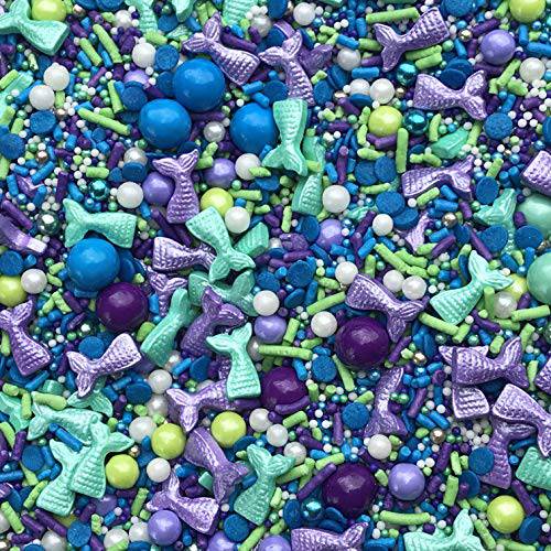 Sprinkles | Mermaid Sprinkles | 4 oz | Cupcake Sprinkles | Cake Sprinkles | Purple and Teal Sprinkles | Manvscakes
