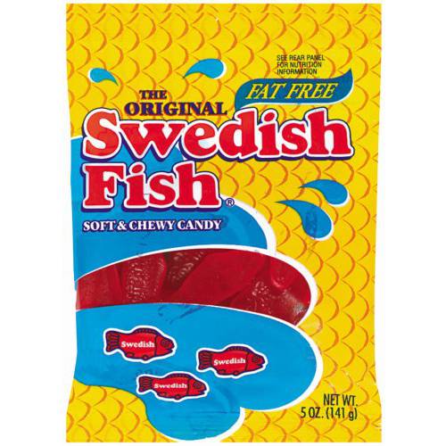 SWEDISH FISH Soft & Chewy Candy, 12- 5 oz Bags