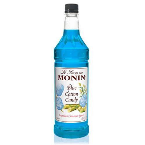 Monin Blue Cotton Candy Syrup 1 ltr plastic bottle