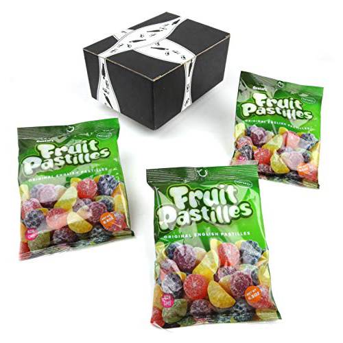 Gustaf’s Fruit Pastilles Candy, 6.3 oz Bags in a BlackTie Box (Pack of 3)