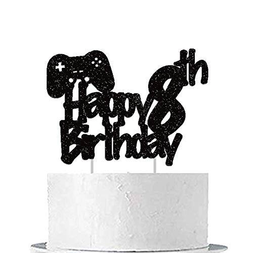 GmakCeder Video Game Cake Topper 8 Year Old Birthday Cake Decoration