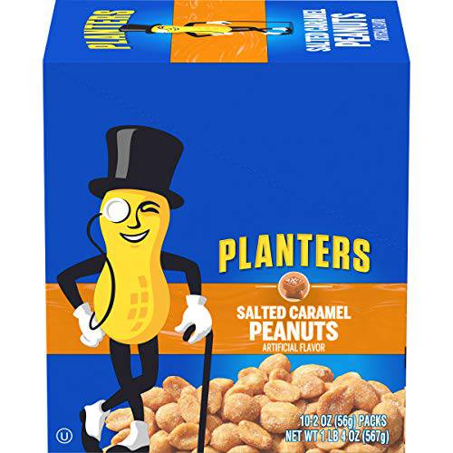 Planters Salted Caramel Peanuts (2 oz Bags, Pack of 10)