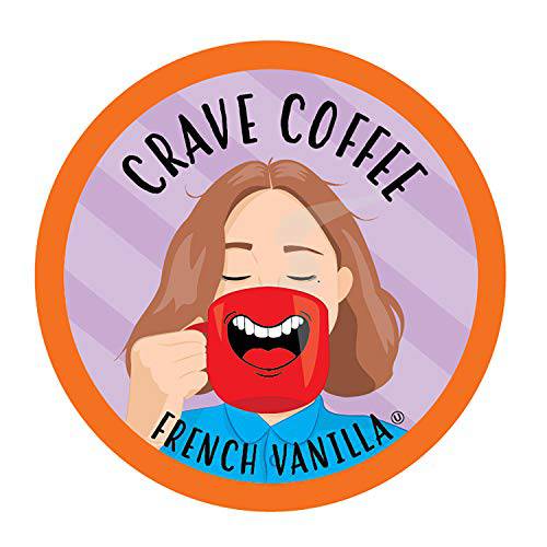 Crave Flavored Coffee Pods, Compatible with 2.0 K-Cup Brewers, French Vanilla, 100 Count