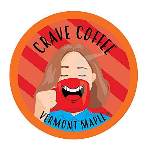 Crave Flavored Coffee Pods, Compatible with 2.0 K-Cup Brewers, Vermont Maple, 40 Count