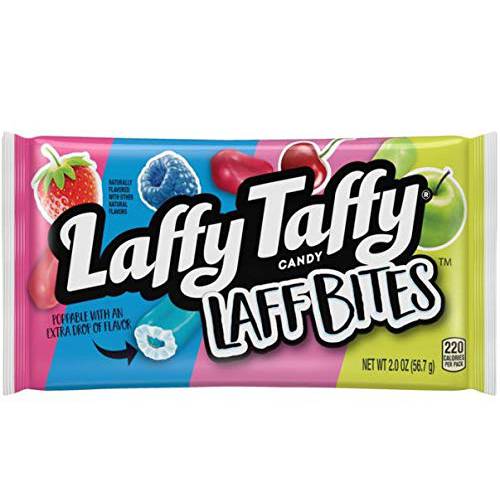 Laffy Taffy Laff Bites Candy 2 Ounce Bags, Assorted, 24 Count