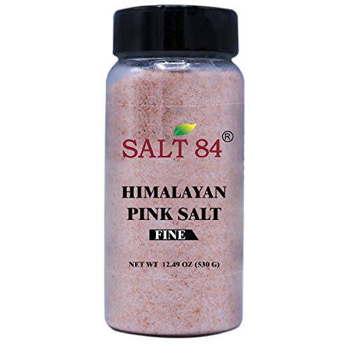 SALT 84 Himalayan Pink Salt, Fine Salt Plastic Shaker - 12.49 Ounce