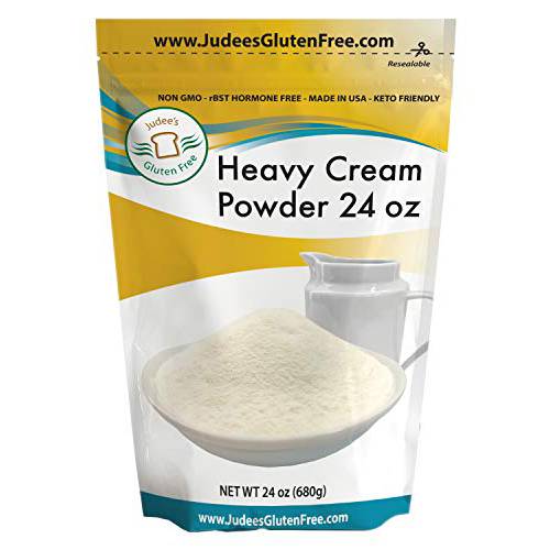 Judee’s Heavy Cream Powder 1.5 lb (24oz) - GMO and Preservative Free - Produced in the USA - Keto Friendly - Add Healthy Fat to Coffee, Sauces, or Dressings - Make Liquid Heavy Cream