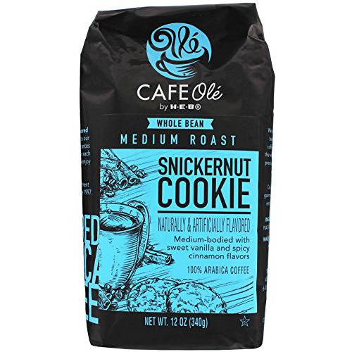 HEB Cafe Ole Whole Bean CoffeeSnickernut Cookie