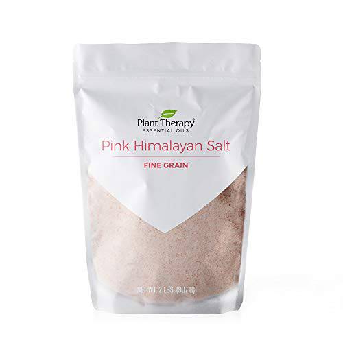 Plant Therapy Pink Himalayan Salt Fine Grain 2 lb bag Rich in Nutrients and Minerals to Improve Your Health