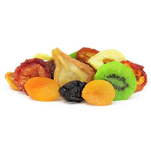 Dried Mixed Fruit with Prunes by It’s Delish, 5 lbs Bulk | Snack Mix of Prunes, Apricots, Plums, Apple Rings, Nectarines, Peaches, Pears, Kiwi Slices