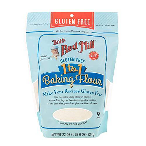 Bob’s Red Mill Gluten Free 1-to-1 Baking Flour 22 OZ (Pack - 2)