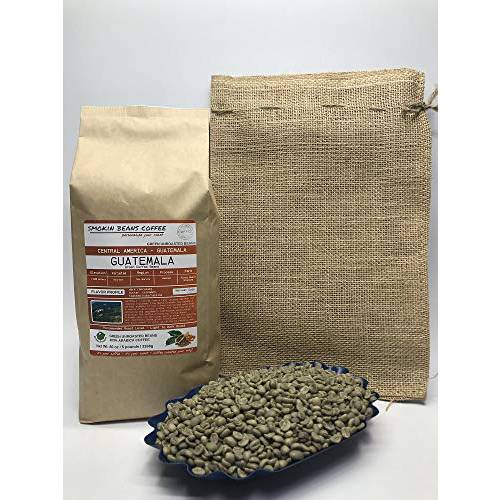 5 Pounds – Central American - Guatemala – Unroasted Arabica Green Coffee Beans – Grown in San Marcos Region – Altitude 1800M – Drying/Milling Process Washed – Finca Nueva Granada - Includes Burlap Bag