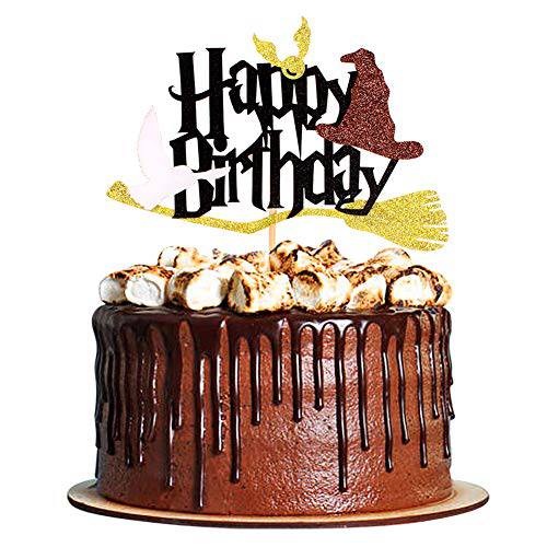 Magical Wizard Birthday Cake Topper Harry Happy Birthday Cake Topper Party Decoration Supplies