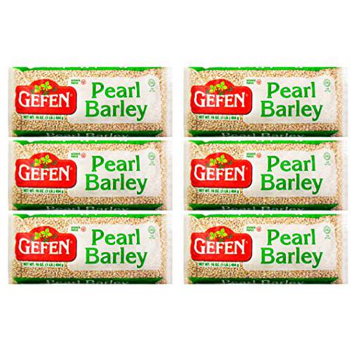 Gefen Premium Quality Pearled Barley 1lb (6 Pack) Product of The USA