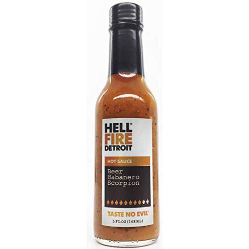 Hell Fire Detroit Beer Habanero Scorpion Hot Sauce