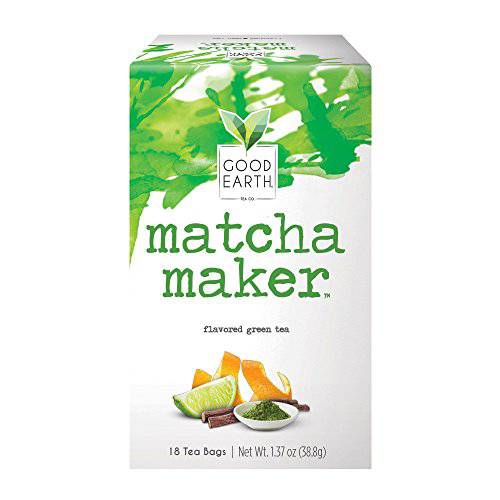 Good Earth Green Tea, Sweet and Spicy, Matcha Maker, 18 Count, Pack of 6