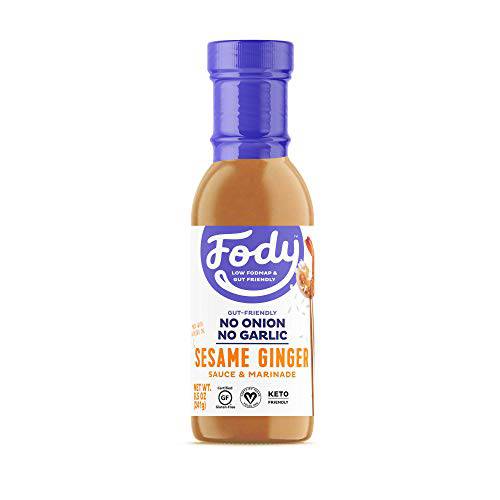 Fody Foods Vegan Sesame Ginger Sauce Marinade | Avocado Oil | Low FODMAP Certified | Gut Friendly No Onion No Garlic No MSG | IBS Friendly | Gluten Free Lactose Free