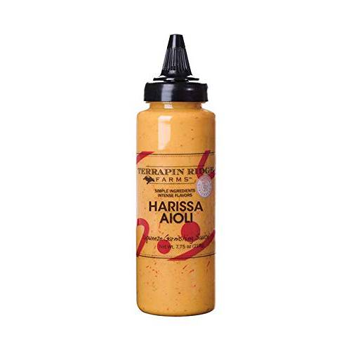Terrapin Ridge Farms Gourmet Harissa Aioli for Burgers, Sandwiches, Dipping Sauce for French Fries and Vegies – One 8.25 Ounce Squeeze Bottle