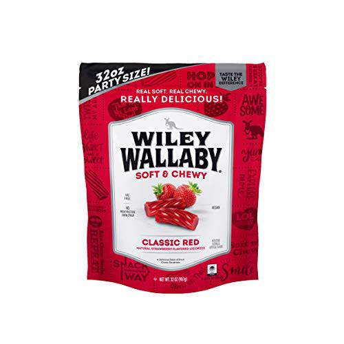 Wiley Wallaby Classic Red Licorice, 32 Ounce Resealable Bag