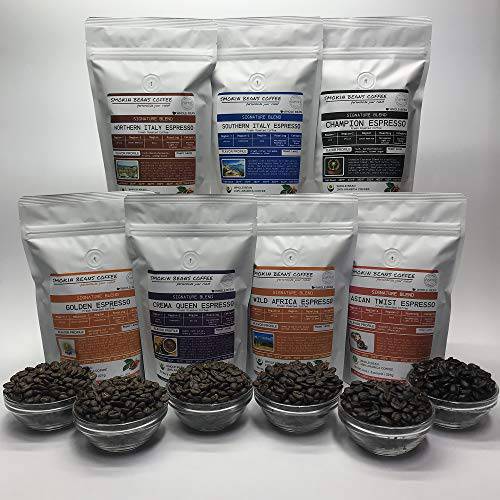 Espresso Blend, Combo Bean Box (7 Bags – 8oz Each) Premium Espresso Coffee Freshly Custom Roasted Today (Mixed Roast/Whole Bean) Customized Roast Or Grind Is Available By Messaging Us At Time Checkout