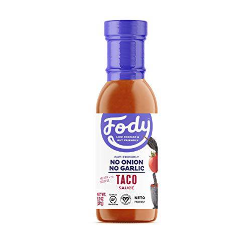 Fody Foods Vegan Taco Sauce Marinade | Avocado Oil Red Sauce | Low FODMAP Certified | Gut Friendly No Onion No Garlic | IBS Friendly | Gluten Free Lactose Free