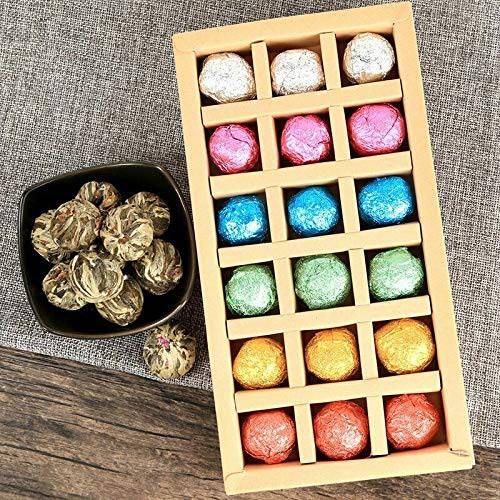 18pcs Handmade Blooming Flower Tea Balls,Assorted Flowering Green Tea Gift Box Healthy Cha