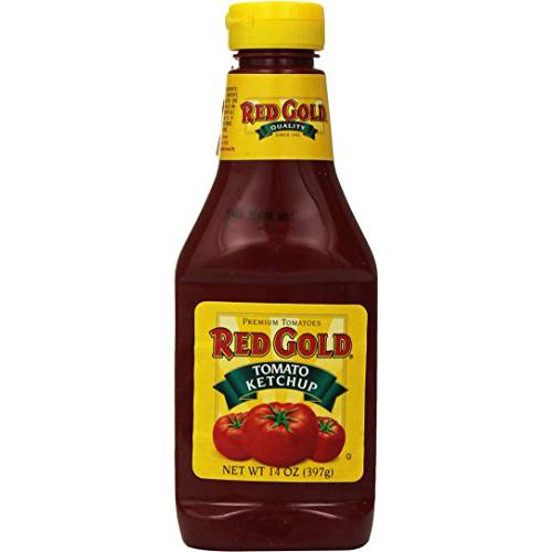 Red Gold Tomato Ketchup Squeeze Bottle 14 Ounces (Pack of 3)