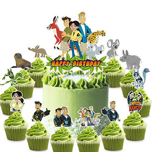 Party Packs for Wild Brothers Cake Topper Cupcake Toppers Party Supplies Decorations for Birthday Cake