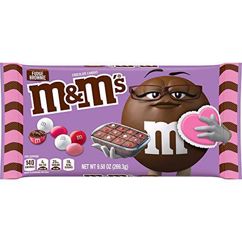 M&M’S Valentine’s Fudge Brownie Chocolate Candy, 9.5 oz