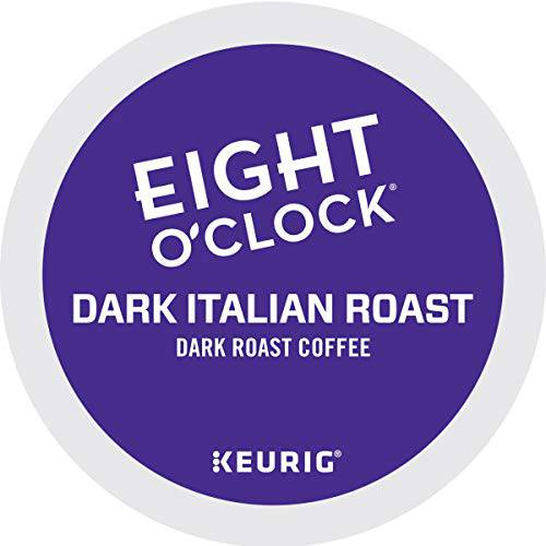 Eight O Clock, Dark Italian Roast, Single-Serve Keurig K-Cup Pods, Dark Roast Coffee, 96 Count (4 Boxes of 24 Pods)