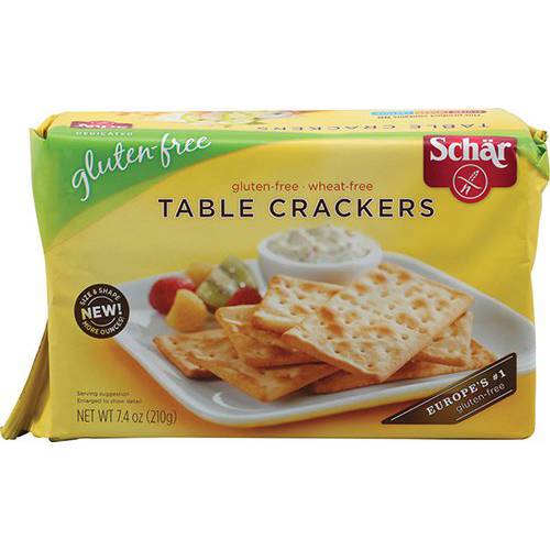 Schar - Table Crackers - Certified Gluten Free - No GMO’s, Lactose, or Wheat - (7.4 oz) 2 Pack