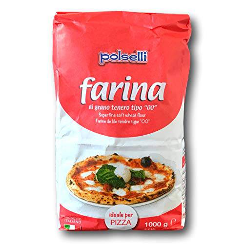 Pizza Flour, Type 00, 2.2 lbs, Napoletana, Roman, or Traditional Pizzeria Crust, Recipe available on request, Polselli