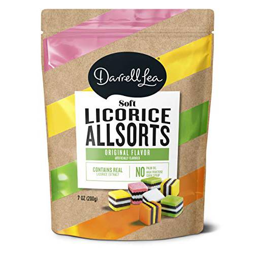 Darrell Lea Soft Australian Licorice Allsorts (1-Pack) 7oz Bag - NON-GMO, NO HFCS, - Made in Small Batches with Ethically-Sourced, Quality Ingredients