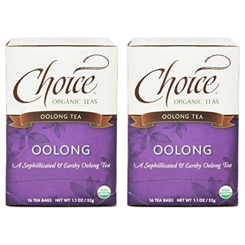 Choice Organic Teas Oolong Tea (Pack of 2) Gentle and Delightful Aroma, 16 Count Each