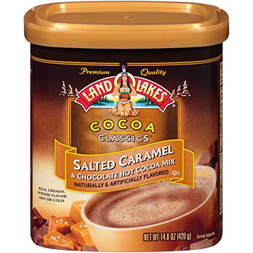 Land O Lakes Cocoa Classics, Salted Caramel & Chocolate Hot Cocoa Mix, 14.8-Ounce Canister