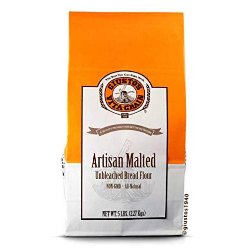 Giusto’s Vita-Grain All-Natural Artisan Malted Unbleached Bread Flour, 5lb Bag