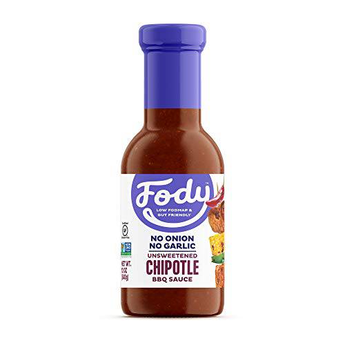 Fody Foods Unsweetened Chipotle BBQ Sauce | Low FODMAP Certified | Gut Friendly, No Onion, No Garlic | IBS Friendly Kitchen Staple | Gluten Free, Lactose Free, Non GMO
