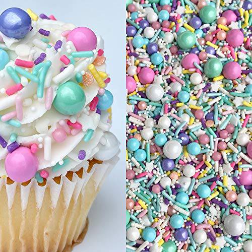 Manvscakes Sprinkles - Themed Sprinkles for Cake Decorating, Sprinkle Mix for Cookies, Ice Cream, Fondant Cake, Gluten Free, Cupcakes & Other Desserts, Assorted Unicorn Sprinkles, Easter, Birthday