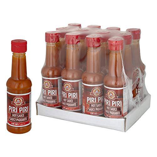 Taste of Portugal Piri Piri Molho Peri Peri Hot Sauce | Portuguese Spicy Chicken Marinade | Imported From Portugal | 5.2oz bottle (Pack Of 12)