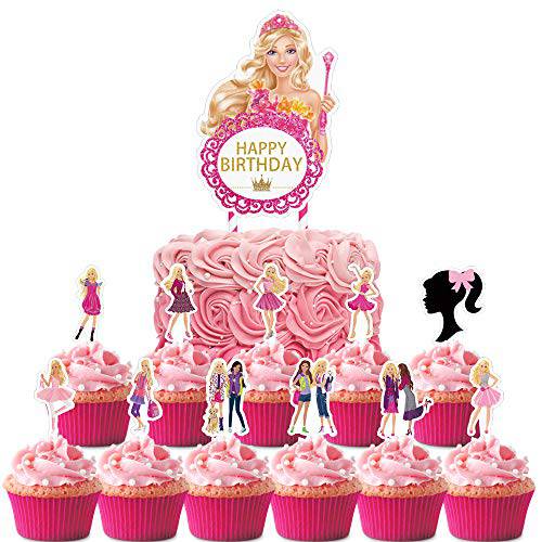 Girl Cake Topper Girls Cupcake Toppers, Happy Birthday Cake Toppers, Party Supplies Favor Cake Decorations