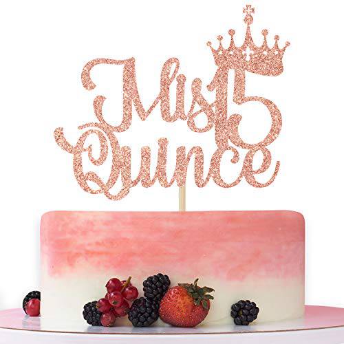 Betalala Mis Quince 15 Cake Topper, Hello 15, Cheers to 15 Years, 15th Birthday Party Decorations Rose Gold Glitter.