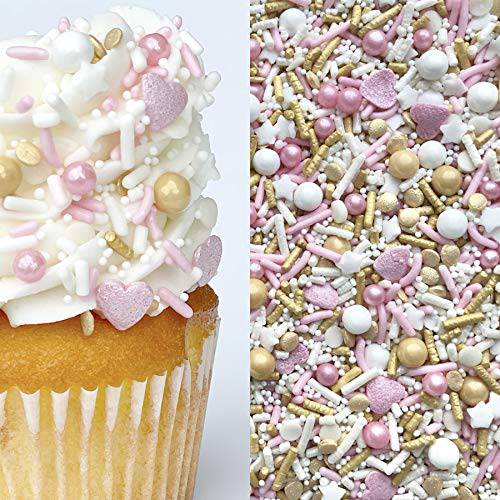 Manvscakes | Rose, Gold, Pink sprinkles | Rose gold sprinkles | Cake sprinkles | Pink and gold sprinkles | Edible sprinkles | Mother’s Day sprinkles | Valentine sprinkles