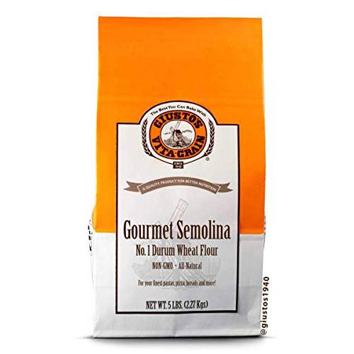 Giusto’s Vita-Grain Gourmet Semolina All-Natural No. 1 Durum Wheat Flour, 5lb Bag