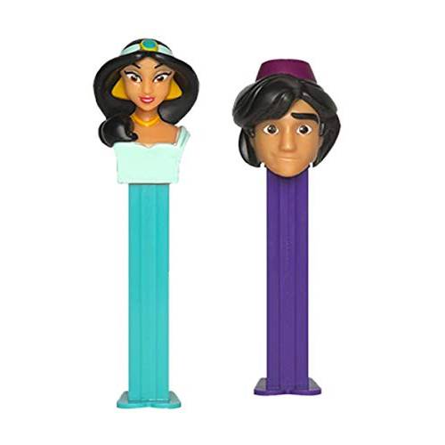 PEZ Aladdin Candy Dispensers - Aladdin and Princess Jasmine - Dispensers with Candy Refills | Party Favors, Grab Bags