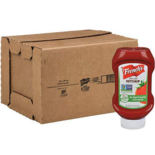 French’s Tomato Ketchup, 20 oz (Pack of 12) - One 12 Pack of 20 Ounce Ketchup Squeeze Bottles, Made with California Tomatoes for a Tangy, Sweet Flavor