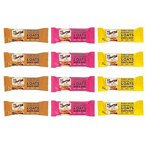 Bobs Red Mill | Bobs Bar Variety Pack | Peanut Butter Jelly, Banana, & Chocolate | GLUTEN-FREE | NON-GMO | PACK OF ***12***
