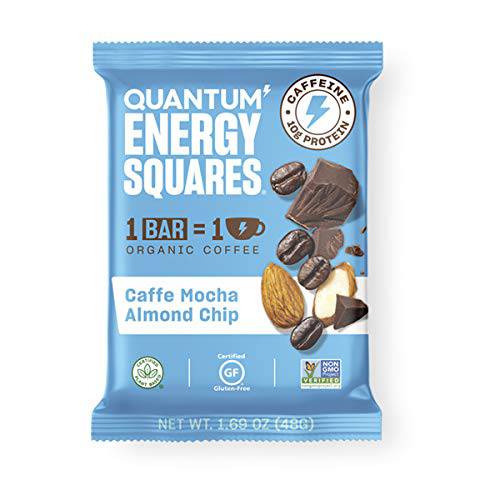 QUANTUM Caffe Mocha Almond Chip Energy Bars, 1.69 OZ, Pack of 8