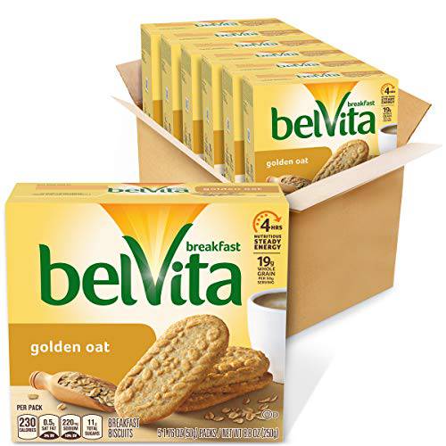 belVita Golden Oat Breakfast Biscuits, 8.8 ounce ( Pack of 6 )
